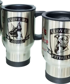 Personalized Text Stainless Steel Travel Mug - Dog Breed