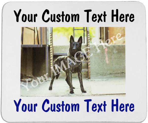 Personalized Computer Mouse Pad - Custom Text & Photo