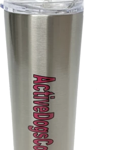 ActiveDogsCom Logo Personalized Stainless Steel Tumbler W/ Metal Straw 20oz