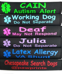 Custom Text Medical Alert Padded Seat Belt Cover