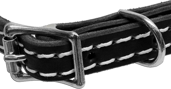 Stitched Leather Collar ½" - Image 2