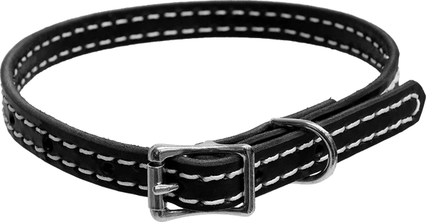 Stitched Leather Collar ½"