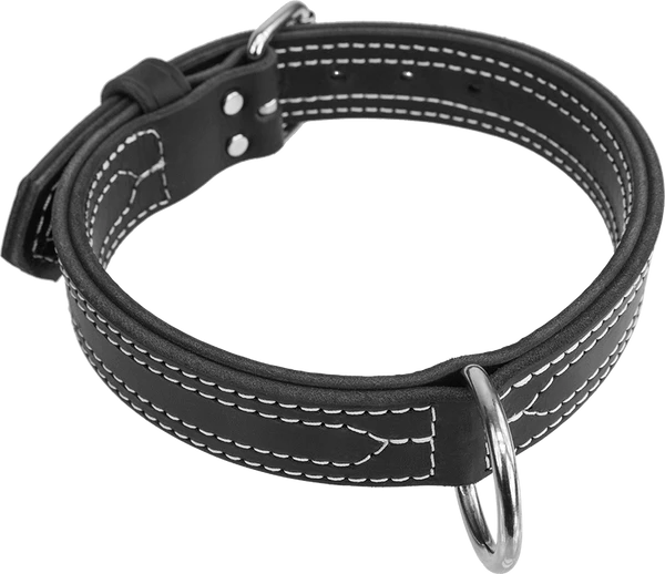 Center D-Ring Leather Dog Collar 1.5" - Image 3