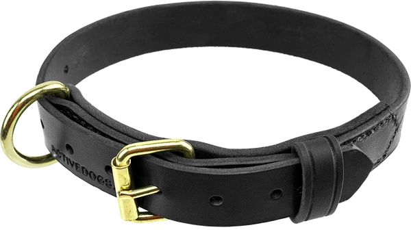 Military Spec Leather Dog Collar 1.25"