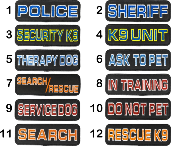 Embroidered Collar Patch 2x6