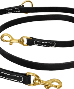 Hands Free Leather Dog Leash 6'