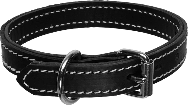 Double Layer Leather Dog Collar 1"