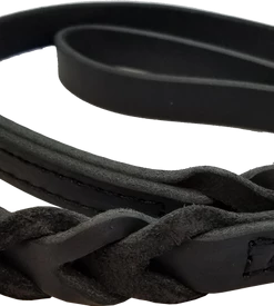 Military Spec Braided Leather Dog Leash 3/4"