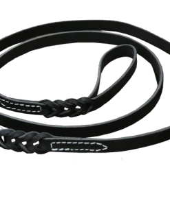 Braided Leather Dog Leash 3/4" - 6 Feet Long