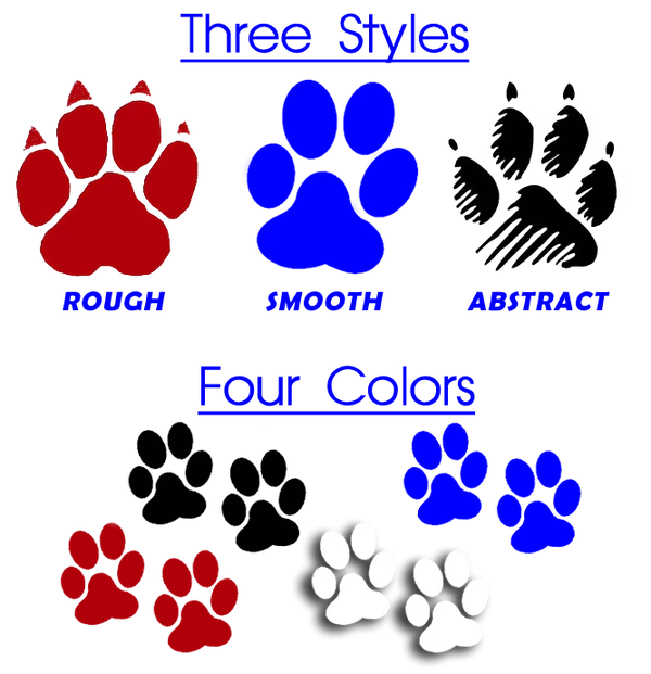 Vinyl Paw Print Decal Deluxe Package
