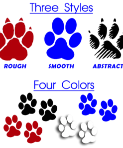 Vinyl Paw Print Decals