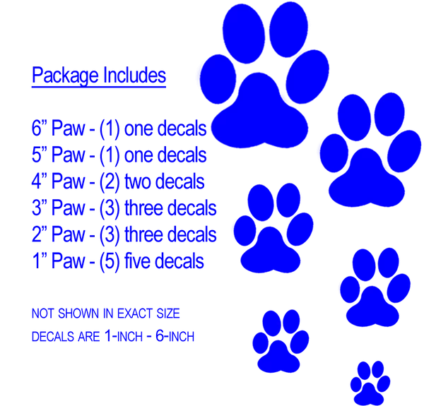Vinyl Paw Print Decal Deluxe Package - Image 2