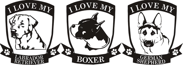 8x11 Dog Breed Specific Decals