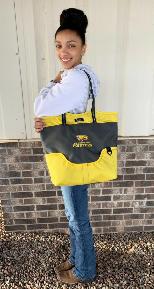 Custom Graphic Logo/Text 2-Tone Tote Bag - Image 4