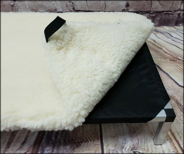 Raised Dog Bed Double Layer Hi-loft Sherpa Pad - Image 4