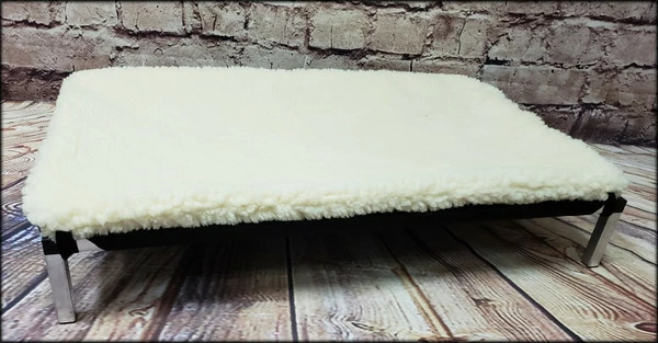 Raised Dog Bed Double Layer Hi-loft Sherpa Pad - Image 8
