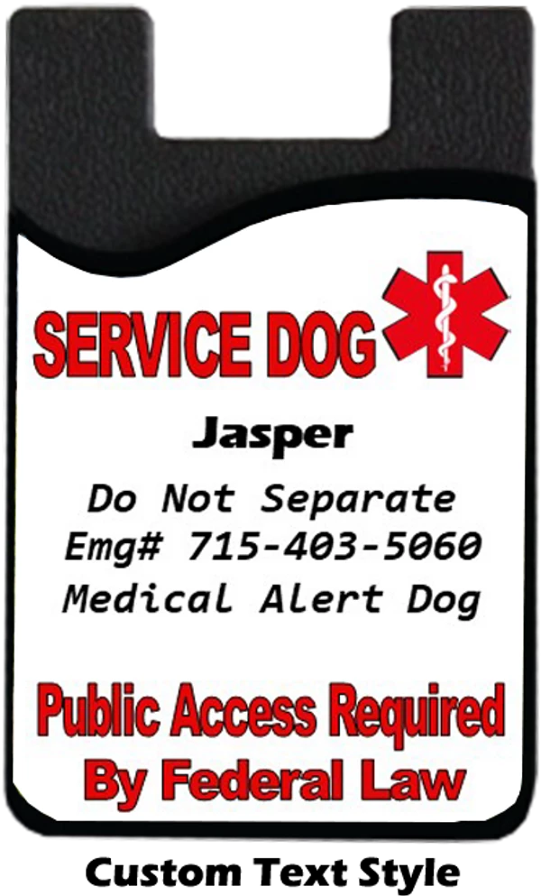 Service Dog Card Caddy - Do Not Separate Or Custom Text - Image 3