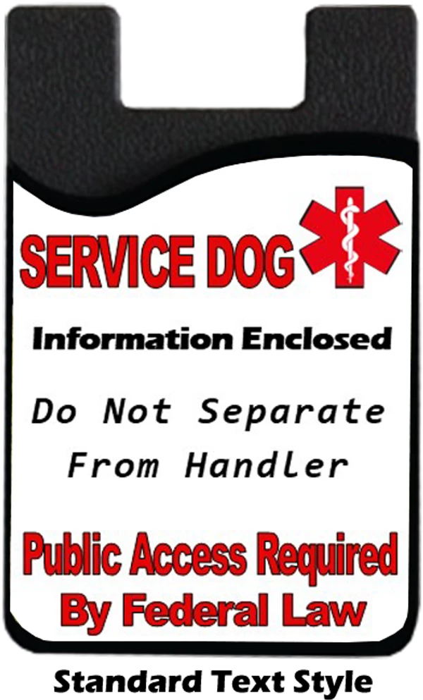 Service Dog Card Caddy - Do Not Separate Or Custom Text - Image 2