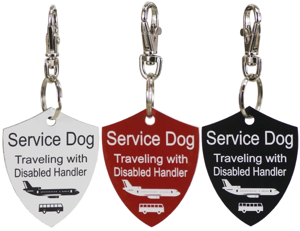 Service Dog Engraved Travel ID Tag