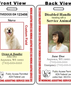 Two-Sided Metal Handler And Service Dog Badge