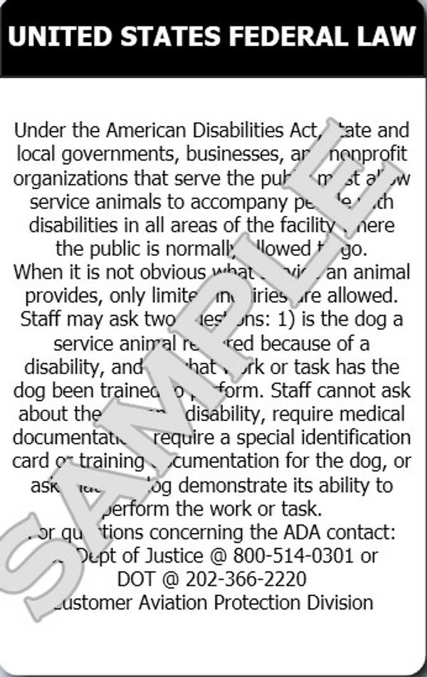 2pk Service Dog Photo ID Card + 2 Carriers + Free Registration + Digital Copy For Airline Travel - Image 7