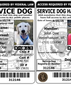 Service Dog And Service Dog Handler ID