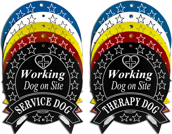 Engraved Therapy/Service Dog Sign