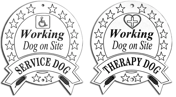 Engraved Therapy/Service Dog Sign - Image 5