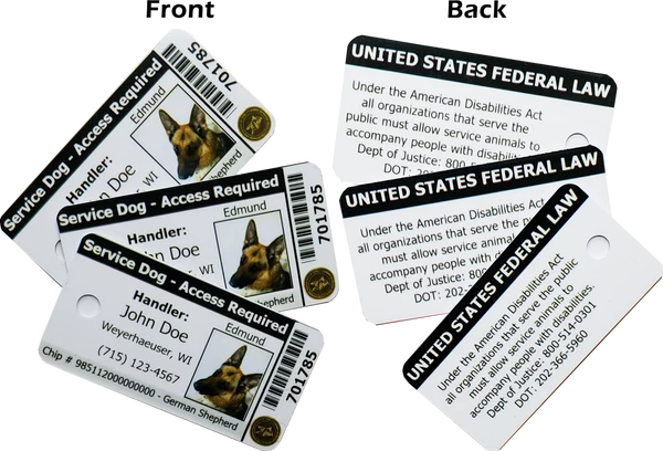 ActiveDogs Registered Service Dog 3 Key Tag Cards + Free Digital Copy - Image 4