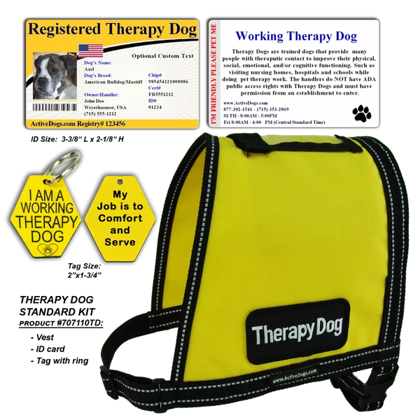 Standard Therapy Dog Vest Starter Kit