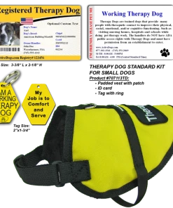 Standard Small Therapy Dog Vest Starter Kit