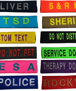 Chest Strap Identification Cover - All Colors - Custom Text