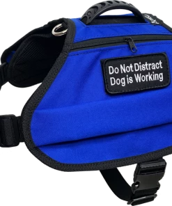 Service Dog Saddle Bag Harness Vest W/ Removable Packs