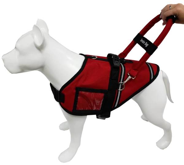 Padded Cordura Clip-on Bridge Handle -All Colors W/ Service Dog ID Band - Image 2