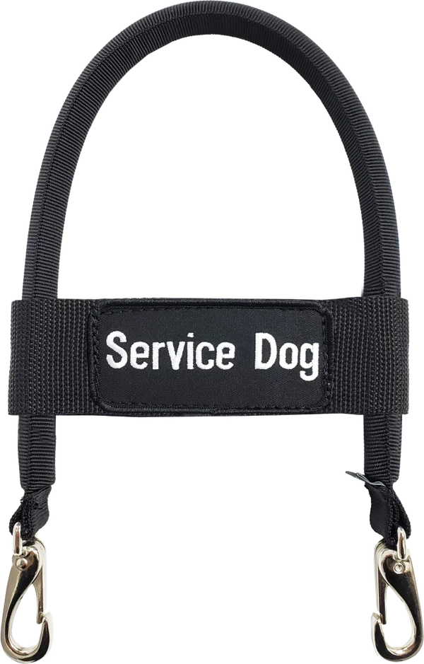 12" Nylon Clip-on Bridge Handle W/Service Dog ID Band