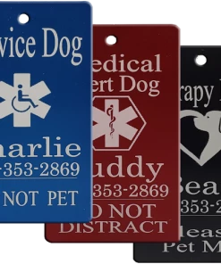 Custom Engraved Service Dog Metal Badge