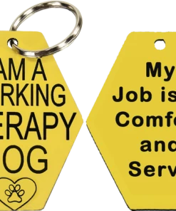 Engraved Plastic Therapy Dog Tag