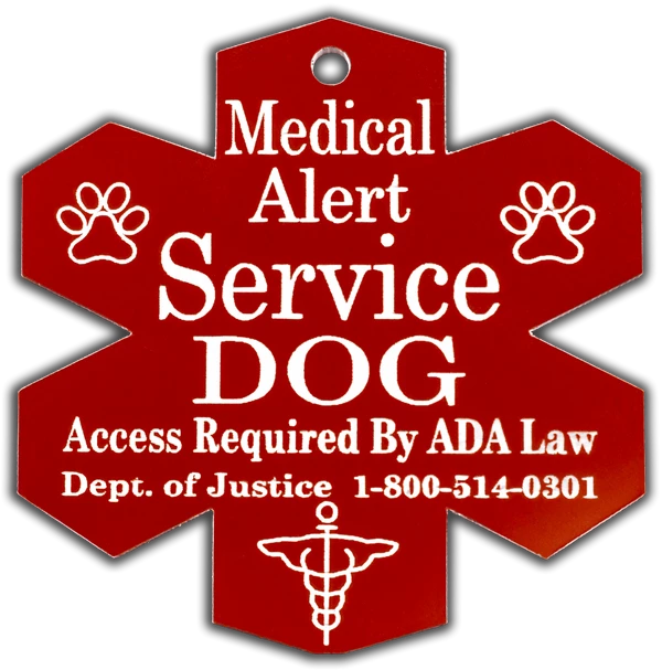 Engraved Medical Alert Dog Tag For Service Dogs - Image 2
