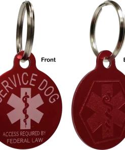 Aluminum Service Dog Tag Access Required