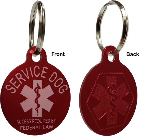Aluminum Service Dog Tag Access Required