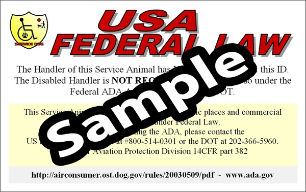 ADA & Federal Law Information Card