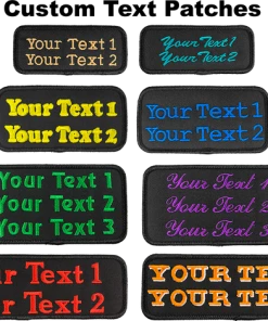 Custom Embroidered Text Patch