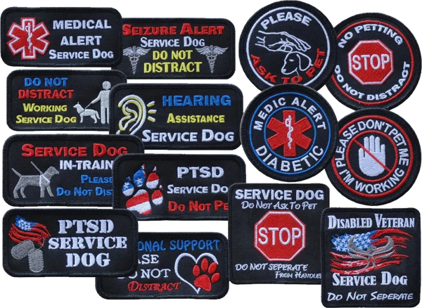 Embroidered Specialty Service Dog Patches