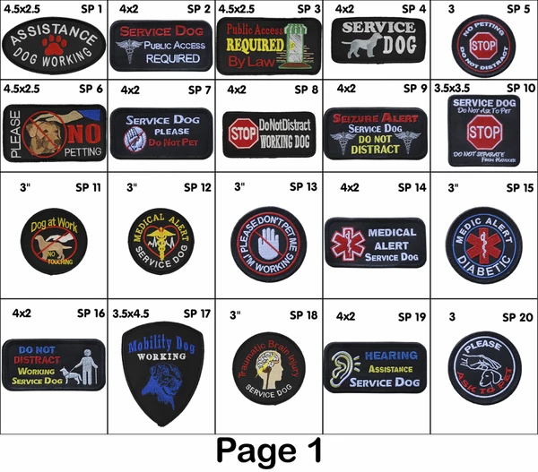 Embroidered Specialty Service Dog Patches - Image 2