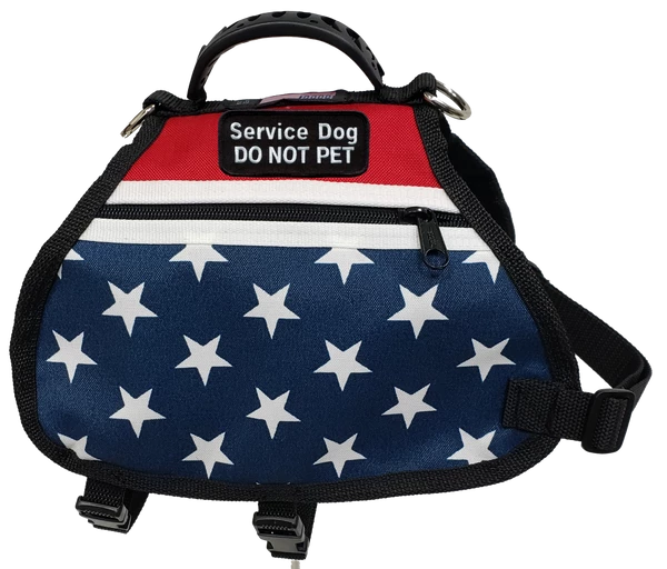 American Patriotic Service Dog Dual Pocket Vest - Image 10