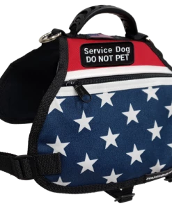 American Patriotic Service Dog Dual Pocket Vest