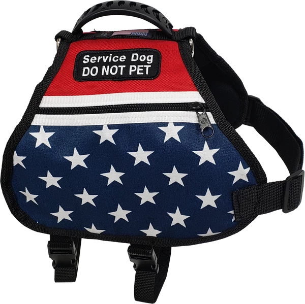American Patriotic Service Dog Dual Pocket Vest - Image 3