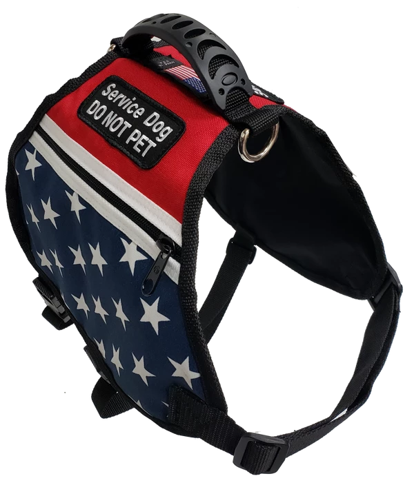 American Patriotic Service Dog Dual Pocket Vest - Image 4