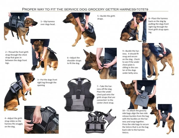 Extra Bag For Service Dog Grocery Getter Harness (set Of 2) - Image 11