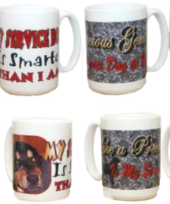 Set Of 4 Service Dog Mugs